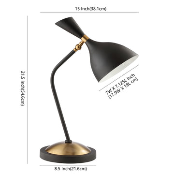 Albert 21.5" Iron Retro Mid Century LED Table Lamp - JONATHAN Y